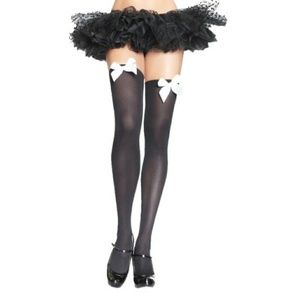 Sexy Black stockings with bow